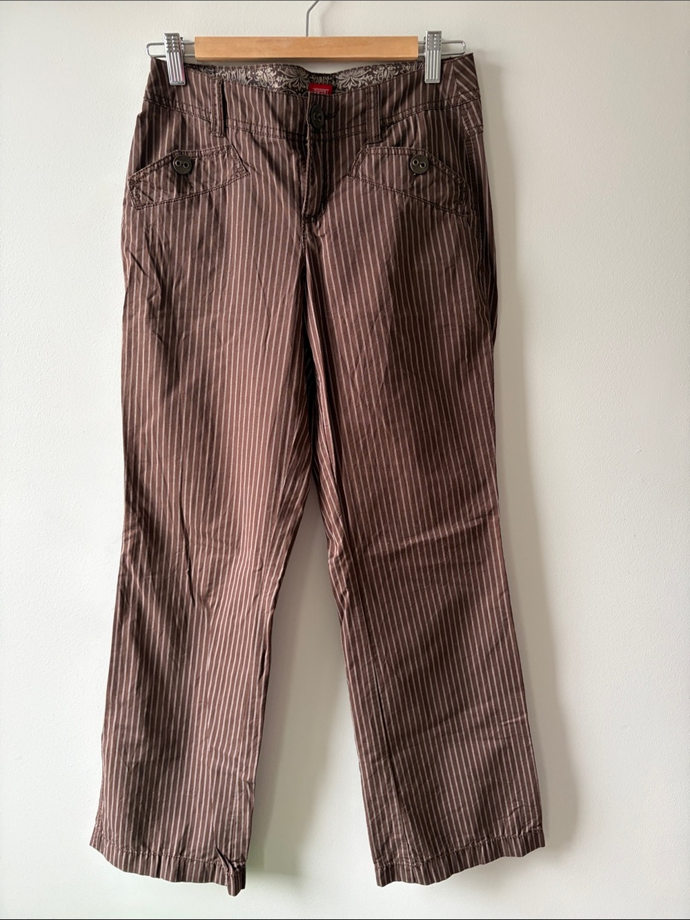 Esprit Women’s  Brown Pinstripe Casual Pants